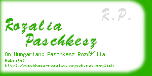 rozalia paschkesz business card